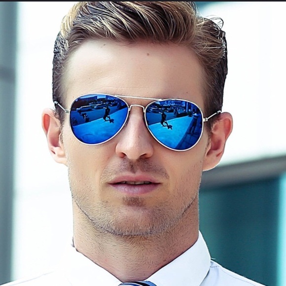 Blue Aviator Sunglasses - Picture 7 of 10
